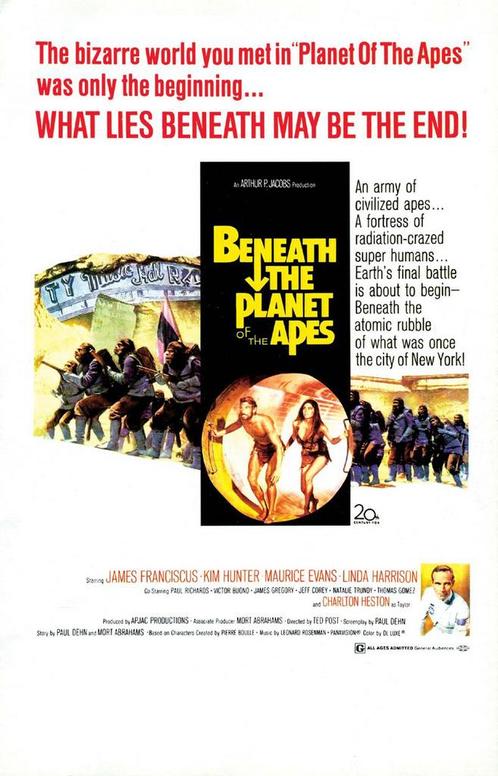 9. Beneath the Planet of the Apes, Charlton Heston (1970)., Cd's en Dvd's, Dvd's | Klassiekers, Zo goed als nieuw, Actie en Avontuur