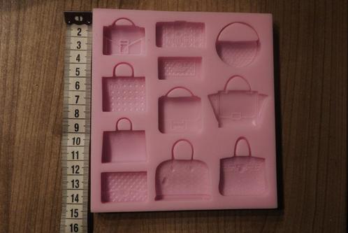 mal fondant tasje met merkje gips nieuw, Hobby en Vrije tijd, Taarten en Cupcakes maken, Nieuw, Versiering, Taarten of Cupcakes
