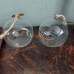 Glazen hangbollen terrarium bloempot ornamenten 2 stuks leeg, Huis en Inrichting, Woonaccessoires | Stolpen, Ophalen of Verzenden