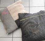 Gratis 2 kussens (50x50) Zaandam, Huis en Inrichting, Woonaccessoires | Kussens, Ophalen, Gebruikt, Grijs, Vierkant