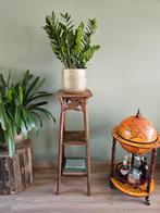 Art Nouveau vintage plantentafel met houtsnijwerk, hoog, Ophalen
