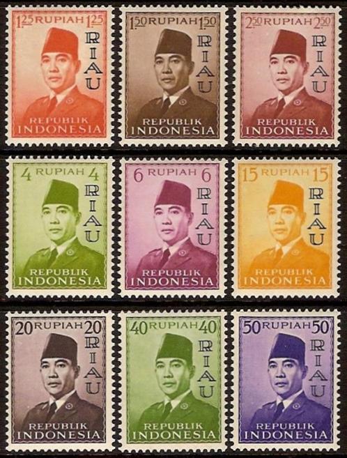 Indonesie RIAU 33/41 postfris 1960, Postzegels en Munten, Postzegels | Azië, Postfris, Zuidoost-Azië, Ophalen of Verzenden