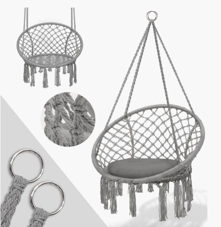 Tillvex Hangstoel Schommel - Nieuw - Grijs, Tuin en Terras, Tuinbanken, Nieuw, Overige materialen, Ophalen of Verzenden