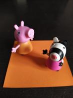 Peppa Pig 2 figuurtjes - Mama Pig en Zoe Zebra, Ophalen of Verzenden, Zo goed als nieuw, Taarten of Cupcakes, Versiering