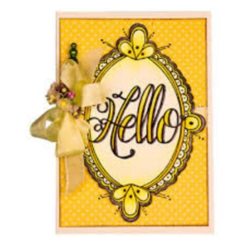 NIEUW GROTE 3D Shading ez stempel Hello Ornate Spellbinders, Hobby en Vrije tijd, Kaarten | Zelf maken, Nieuw, Overige typen, Ophalen of Verzenden
