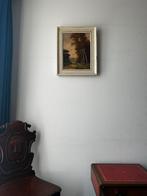 Olieverfschilderij van A. Broekman – Berkenbos met zandpad, Antiek en Kunst, Ophalen of Verzenden