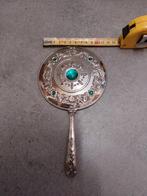 Antieke Zware verzilverde kapspiegel make-up spiegel princes, Ophalen of Verzenden, Minder dan 50 cm, Victoriaans retro vintage antiek  Queen ann