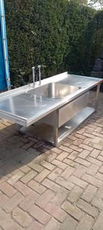 RVS Spoelunit roestvrijstaal met Onderstel, Ophalen, Gebruikt, Overige typen