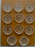 Set van 11 glazen onderzetters, Huis en Inrichting, Woonaccessoires | Onderzetters, Ophalen of Verzenden, Gebruikt, Glas of Kopje