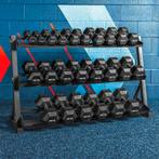 Gezocht dumbbells set rek fitness apparaat krachttraining, Sport en Fitness, Fitnessmaterialen, Ophalen of Verzenden, Zo goed als nieuw