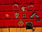 Lotje emblemen/ ringen leger militair, Ophalen of Verzenden, Landmacht, Nederland, Embleem of Badge