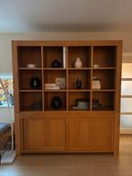 Massief Eiken Buffetkast/Vakkenkast, Ophalen, 200 cm of meer, Eikenhout, Zo goed als nieuw