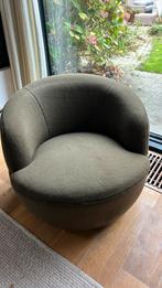 Donkergroene ronddraaiende stoel merk Woood (Woolly), Huis en Inrichting, Fauteuils, Ophalen, Zo goed als nieuw, Minder dan 75 cm
