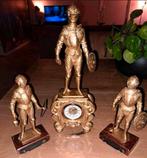 Klok met gouden ridders., Antiek en Kunst, Antiek | Klokken, Ophalen of Verzenden