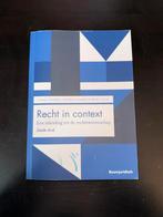 Recht in Context - Inleiding tot de rechtswetenschap, Boeken, Boomjuridisch, Ophalen of Verzenden, Alpha, WO