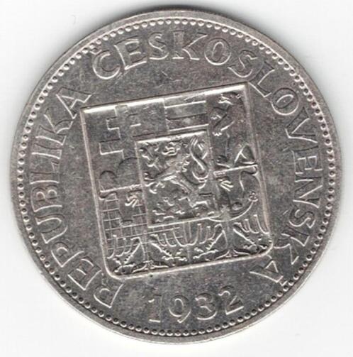 25-962 Czechoslovakije 10 korun 1932, Postzegels en Munten, Munten | Europa | Niet-Euromunten, Losse munt, Overige landen, Zilver