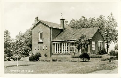 2Z8 't Veld NH de Weel Raadhuis Oude Niedorp Hollandse Kroon, Verzamelen, Ansichtkaarten | Nederland, Noord-Holland, 1940 tot 1960