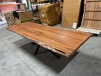 Acacia tafelblad 300x100 cm  | Optioneel met onderstel, 200 cm of meer, Zo goed als nieuw, Vijf personen of meer, Rechthoekig