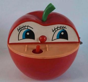 Vintage spaarpot Appel met worm opwindbaar beschikbaar voor biedingen