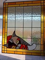 Glas in lood poes raamhanger, Doe-het-zelf en Verbouw, Ophalen, Minder dan 80 cm, Overige typen, Zo goed als nieuw