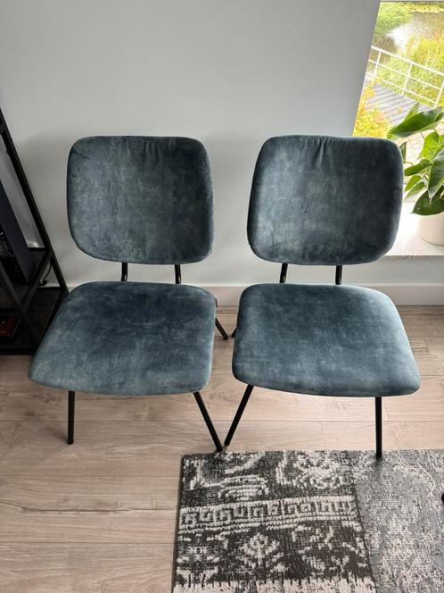 Bodilson Flush eetkamerstoel (2x), stof kleur petrol, Huis en Inrichting, Stoelen, Zo goed als nieuw, Twee, Stof, Ophalen