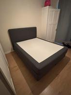 Boxspring 160x200 kleur: antraciet, Huis en Inrichting, Ophalen, Gebruikt, Overige kleuren, Tweepersoons