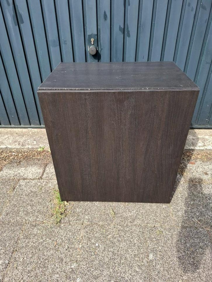 1 zwartbruine IKEA BESTA kast met deur en 2 legplanken, Huis en Inrichting, Kasten | Overige, Gebruikt, Ophalen