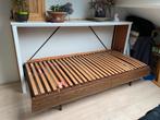 Opklapbed, Huis en Inrichting, Slaapkamer | Bedden, Ophalen, 90 cm, Eenpersoons, Wit