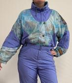 Vintage skipak - Virage lila, turquoise met print maat L, Kleding | Dames, Wintersportkleding, Maat 38/40 (M), Ophalen of Verzenden