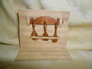 oud houten keuken lepelrekje decoratie poppenhuis fornuis. beschikbaar voor biedingen