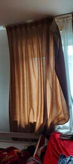 4 stuk gordijn voor 2 ramen, Ophalen of Verzenden, Zo goed als nieuw, Bruin