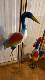 Decoratie metaal ijzer kip haan reiger kraanvogel, Ophalen of Verzenden, Zo goed als nieuw, Dier