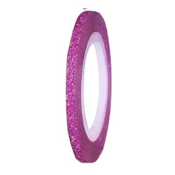 Nail art tape GLITTER DONKER ROZE, 3 mm beschikbaar voor biedingen