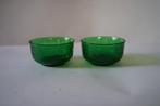 Arcopal Arcoroc Sierra 2x groen kom 4x rood schaaltje., Huis en Inrichting, Keuken | Servies, Glas of Glazen, Gebruikt, Ophalen of Verzenden
