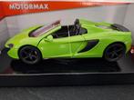 McLaren 650S Spyder 2014 Schaal 1:24, Hobby en Vrije tijd, Modelauto's | 1:24, Nieuw, Ophalen of Verzenden, Motormax, Motormax