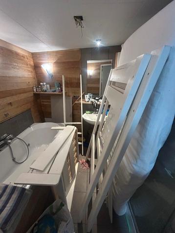 Hoogslaper met zetelbed - 90x200 cm - wit beschikbaar voor biedingen