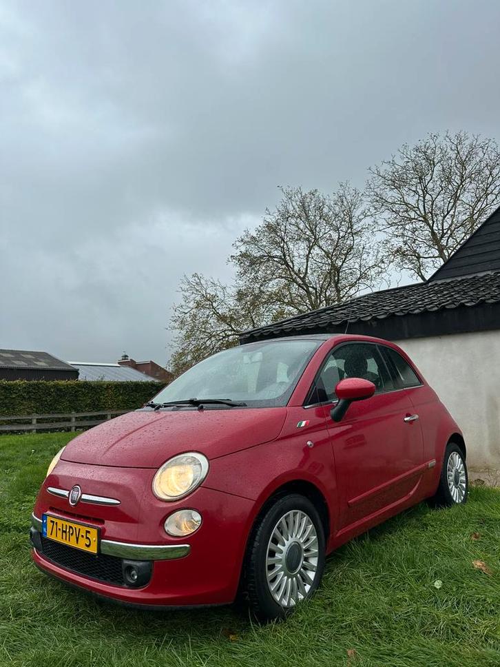 Fiat 500 1.2 Lounge 2009, Auto's, Fiat, Particulier, Benzine, B, Hatchback, Handgeschakeld, Origineel Nederlands, Rood, Voorwielaandrijving