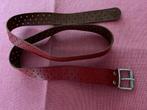 Rode leren riem, Kleding | Dames, Riemen en Ceinturen, Ophalen of Verzenden, Zo goed als nieuw, Rood, Tailleriem