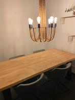 Eiken eettafel, 220x100cm, geolied, Huis en Inrichting, Tafels | Eettafels, Ophalen, Gebruikt, 100 tot 150 cm, Eikenhout