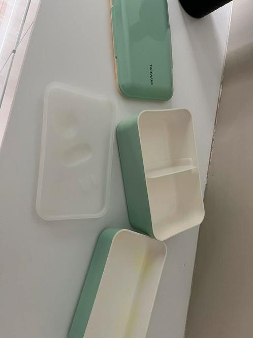 Takenaka Japanse Bento Box mint, Huis en Inrichting, Keuken | Tupperware, Gebruikt, Bus of Trommel, Groen, Ophalen of Verzenden