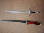 2 zwaarden van een samoerai en een ridder, Verzamelen, Militaria | Algemeen, Ophalen of Verzenden, Landmacht, Nederland, Zwaard of Sabel