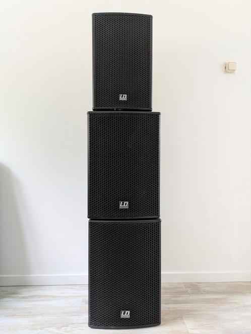 LD Systems Stinger Set: 2x 12AG² + 1x 10AG² + Hoezen, Audio, Tv en Foto, Luidsprekers, Gebruikt, 120 watt of meer, Overige merken