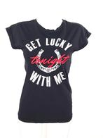 Nieuw Nikkie T shirt maat 34 zwart Get Lucky with me, Zwart, Nieuw, Ophalen of Verzenden, Maat 34 (XS) of kleiner
