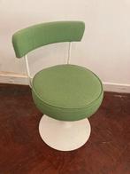 Vintage kinderstoel / kaptafel stoel groen wit, Ophalen of Verzenden, Zo goed als nieuw