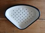 Vintage gootsteenbakje, creme geemailleerd met zwarte rand, Ophalen of Verzenden