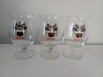 3 Duvel bierglazen met wapenschild, Ophalen of Verzenden, Zo goed als nieuw, Glas of Glazen, Duvel