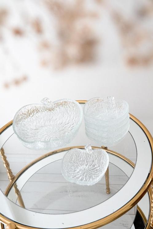 Vintage appel schaaltjes - 1 groot en 6 kleine, Huis en Inrichting, Woonaccessoires | Schalen en Manden, Zo goed als nieuw, Rond