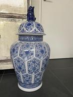 Chinese vaas porselein groot xxl chinees blauw wit kleur, Huis en Inrichting, Woonaccessoires | Vazen, Verburgt Vintage, 50 tot 75 cm