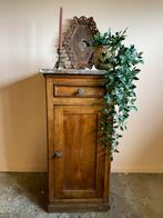 Vintage houten kastje met marmeren blad, Huis en Inrichting, Kasten | Overige, Ophalen, Gebruikt