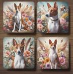 Basenji Barok stijl onderzetters met houder, Ophalen of Verzenden, Nieuw, Glas of Kopje
